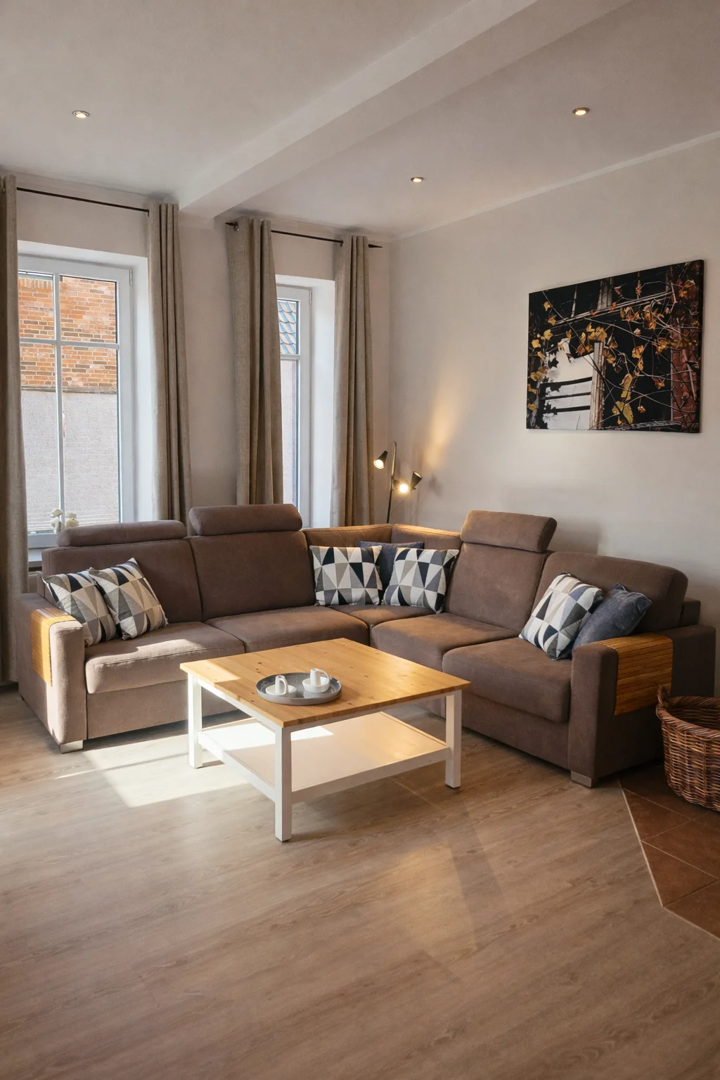 Wohnzimmer im Ferienhaus Roter Seestern auf Föhr